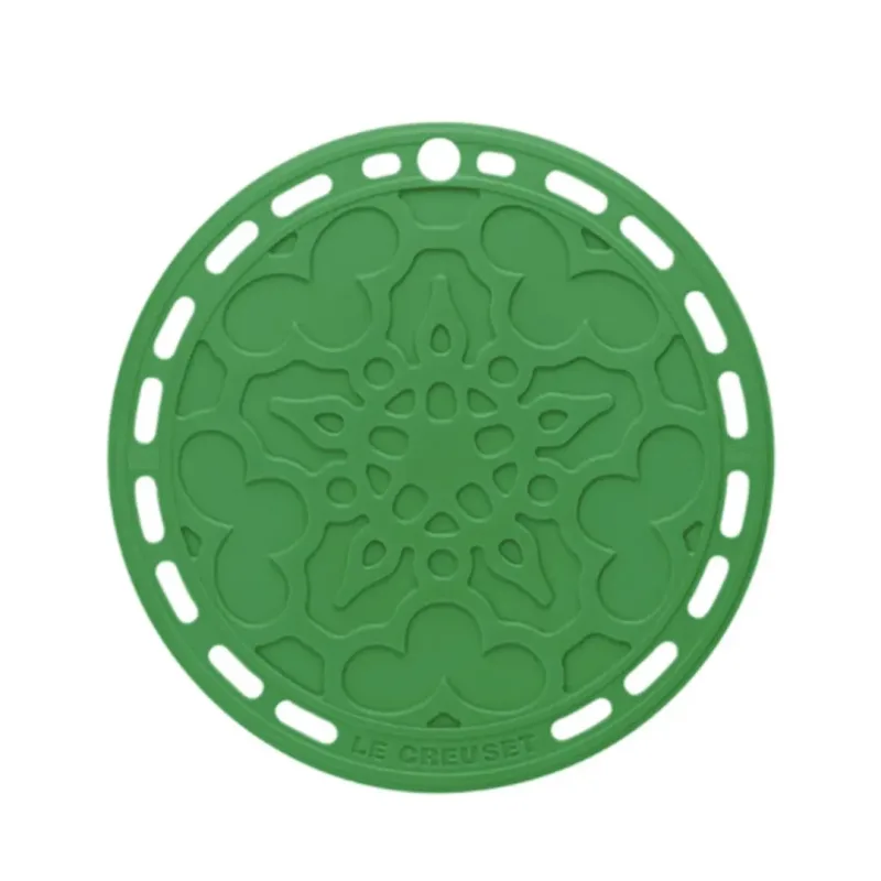 Kit 2 suporte silicone french para panelas le creuset 20CM verde bambu