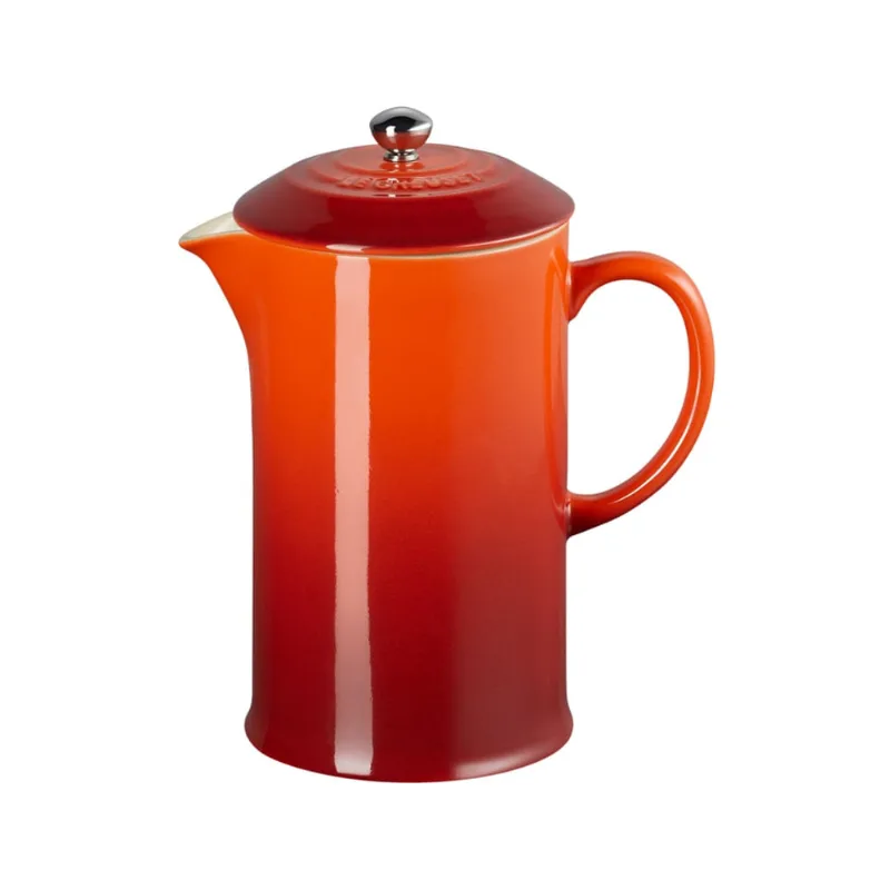 PRENSA LE CREUSET FRANCESA PARA CAFÉ EM CERÂMICA 1L Vermelho Cayenne