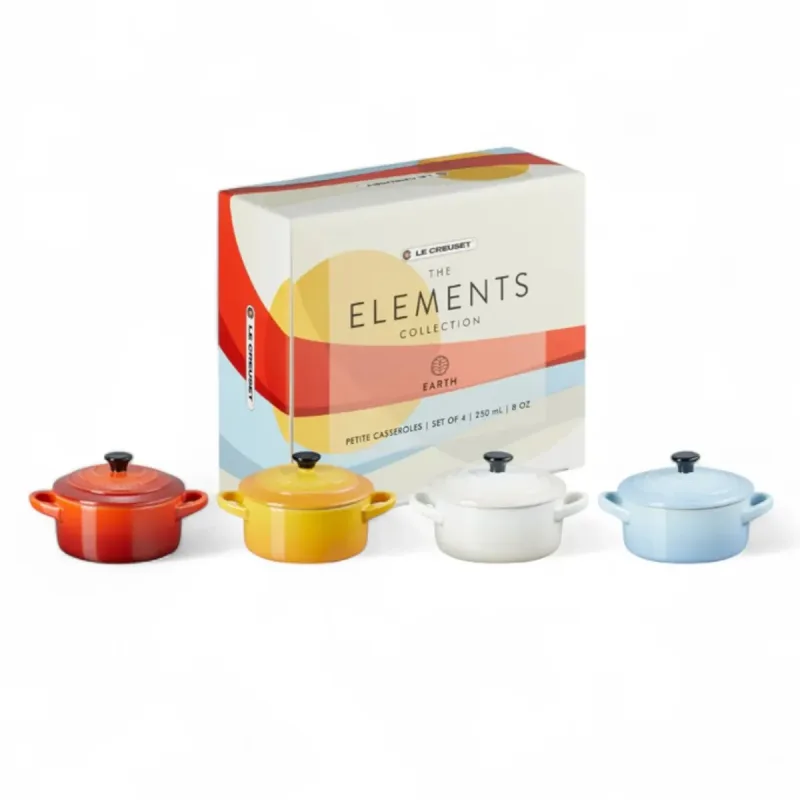 Kit 4 Mini Cocottes Le Creuset 10 CM Elements - 02.19.1407001