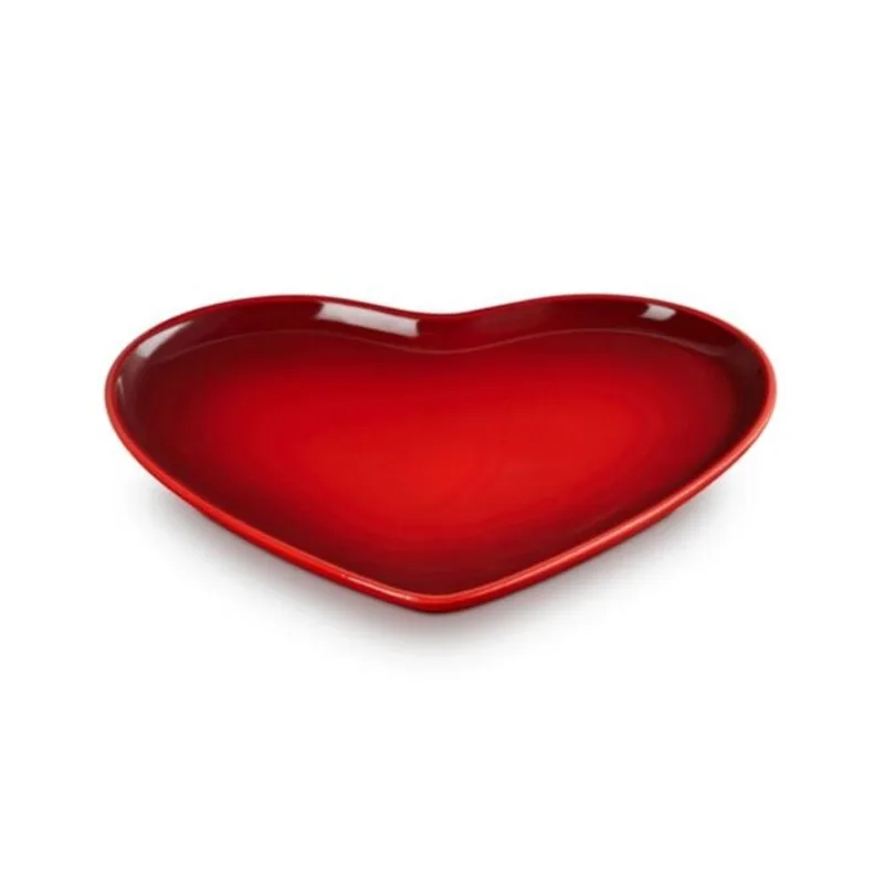 BANDEJA CORACAO LE CREUSET SPHERE 32CM DE SERVIR EM CERÂMICA VERMELHO 80616320600003