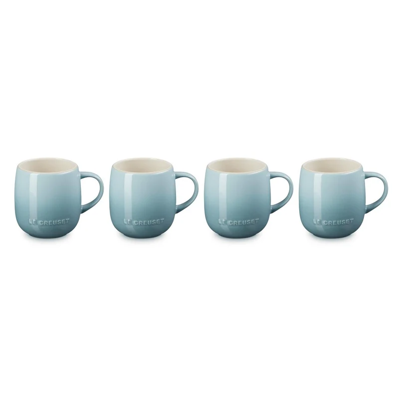 Le Creuset Set of 4 380ml U Mugs Sea Salt
