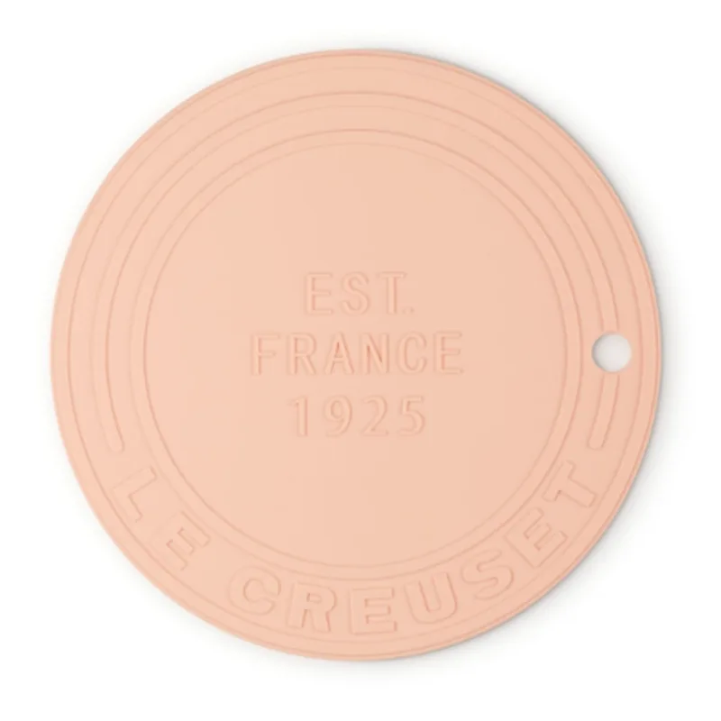SUPORTE LE CREUSET PARA PANELAS TRIVED DE SILICONE REDONDO 20CM PESSEGO PECHE 42401204231400