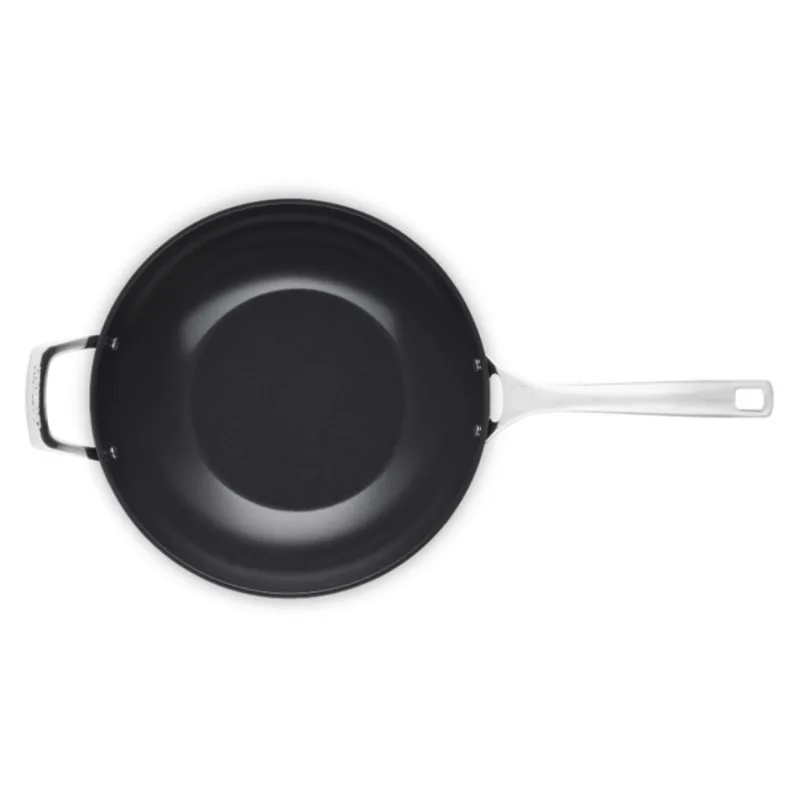 WOK LE CREUSET COM ALÇA NON-STICK CERAMIC ESSENTIAL 30CM 51318300010298