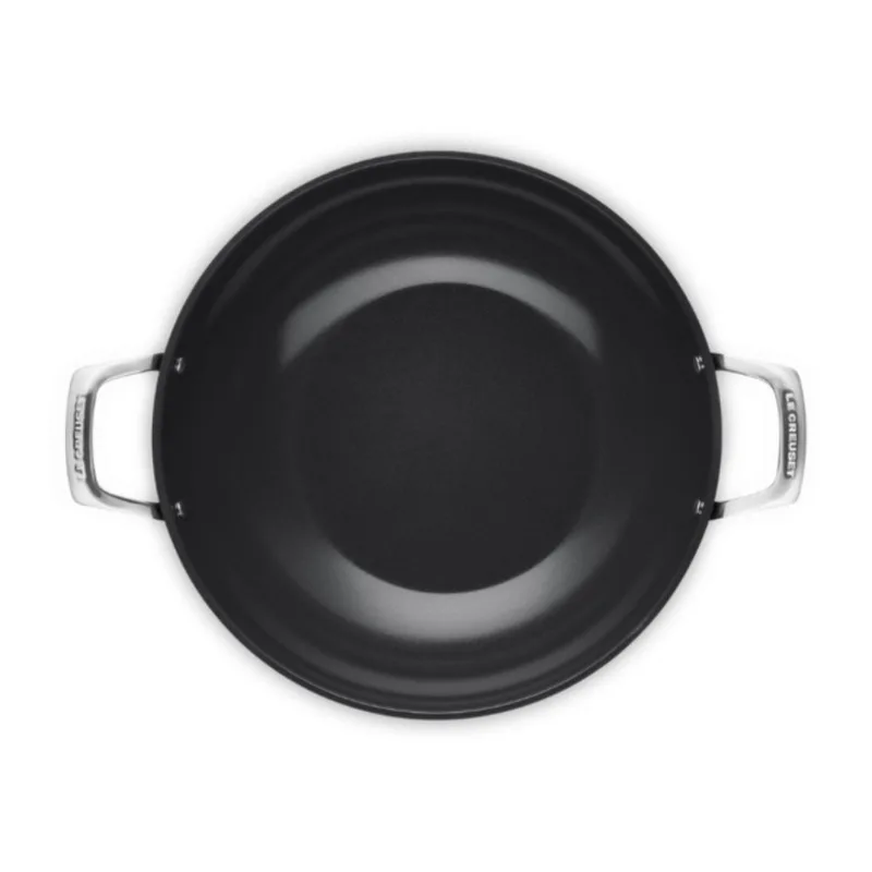 WOK LE CREUSET COM ALÇA NON-STICK CERAMIC ESSENTIAL 32CM 51319320010598