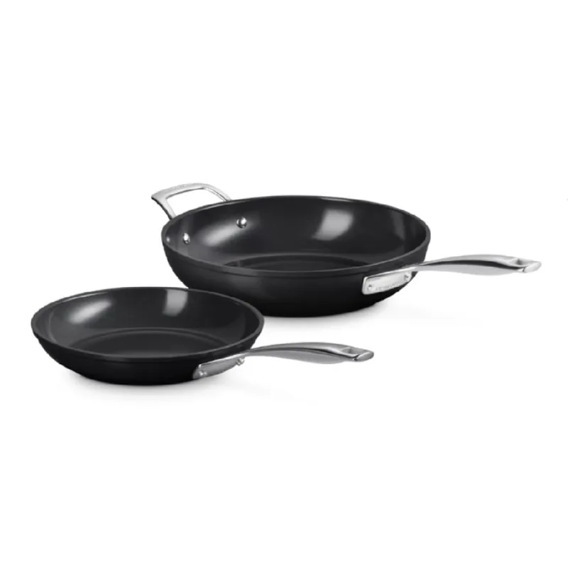 CONJUNTO LE CREUSET 2 FRIGIDEIRAS RASA E FUNDA NON-STICK CERAMIC ESSENTIAL 24/28CM 51824000010098