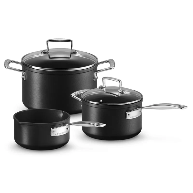 Le Creuset Toughened Non-Stick 3-Piece Milkpan Saucepan Casserole