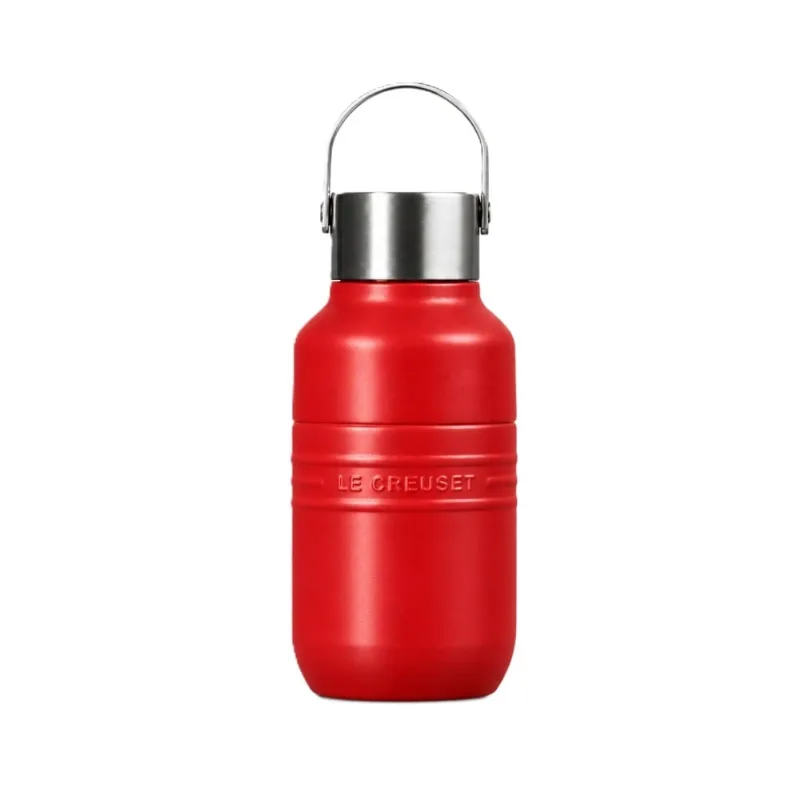 GARRAFA TÉRMICA LE CREUSET ON THE GO 250ML EM AÇO INOX VERMELHO 41066250600001