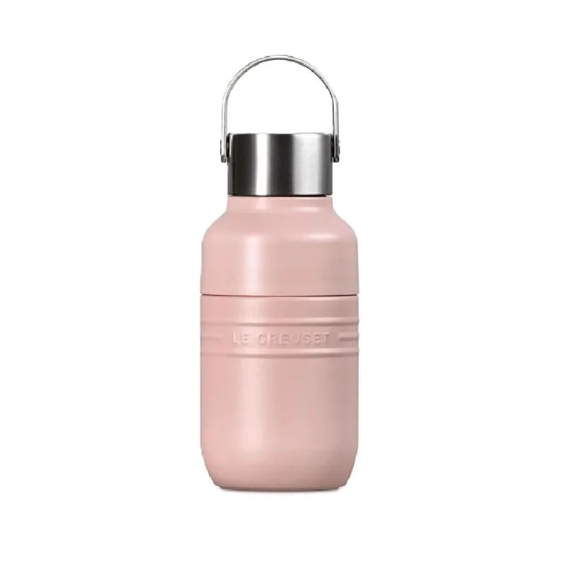 GARRAFA TÉRMICA LE CREUSET ON THE GO 250ML EM AÇO INOX SHELL PINK 41066257770001