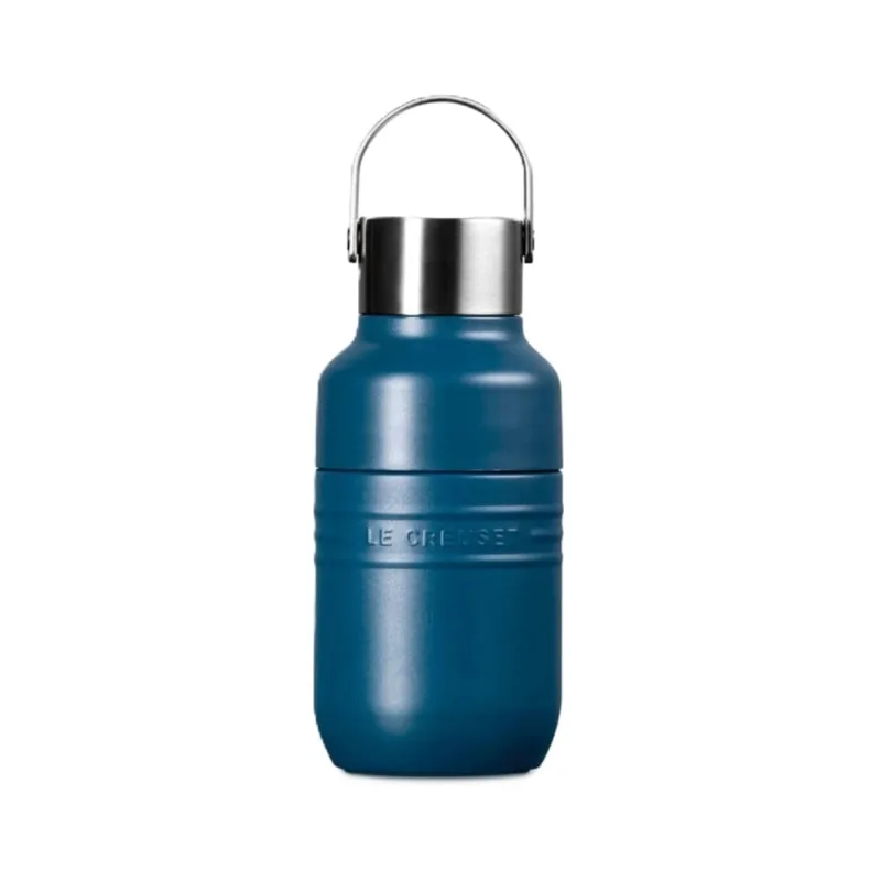 GARRAFA TÉRMICA LE CREUSET ON THE GO 250ML EM AÇO INOX DEEP TEAL 41066256420001