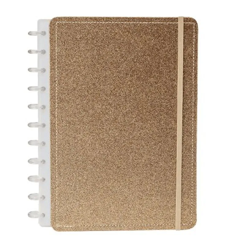 Caderno Diskô Shine Dourado M (MP)