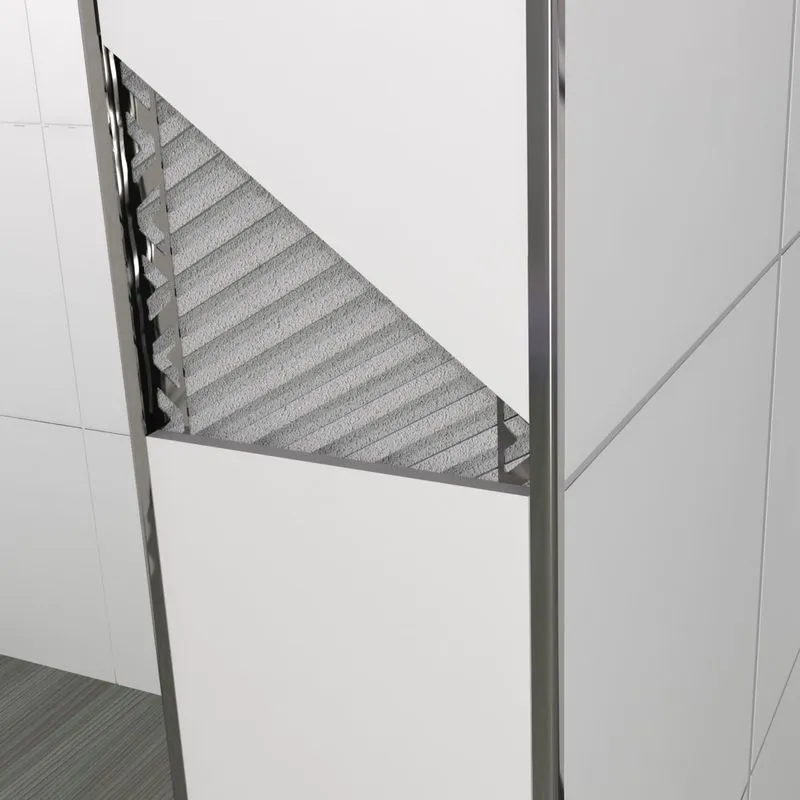 Perfil De Aço Inox Para Acabamento 10mm X 1,2cm Firenze Inox Escovado Viscardi Cromado Escovado