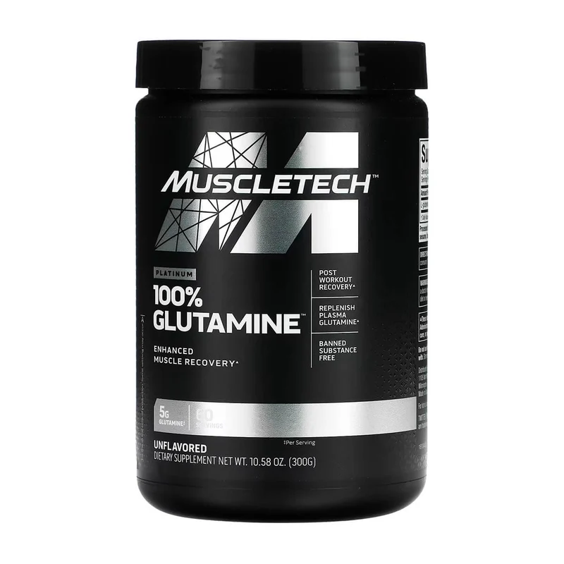 Muscletech glutamina Platinum 300 gr SIN SABOR