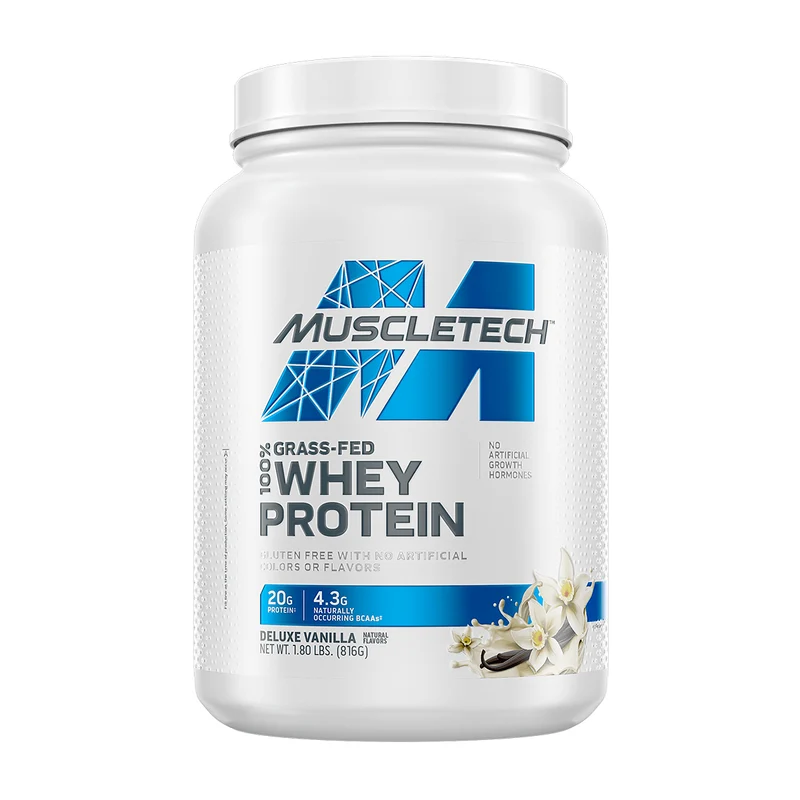 GRASS-FED 100% WHEY PROTEIN 1.8 LB, MTECH VAINILLA