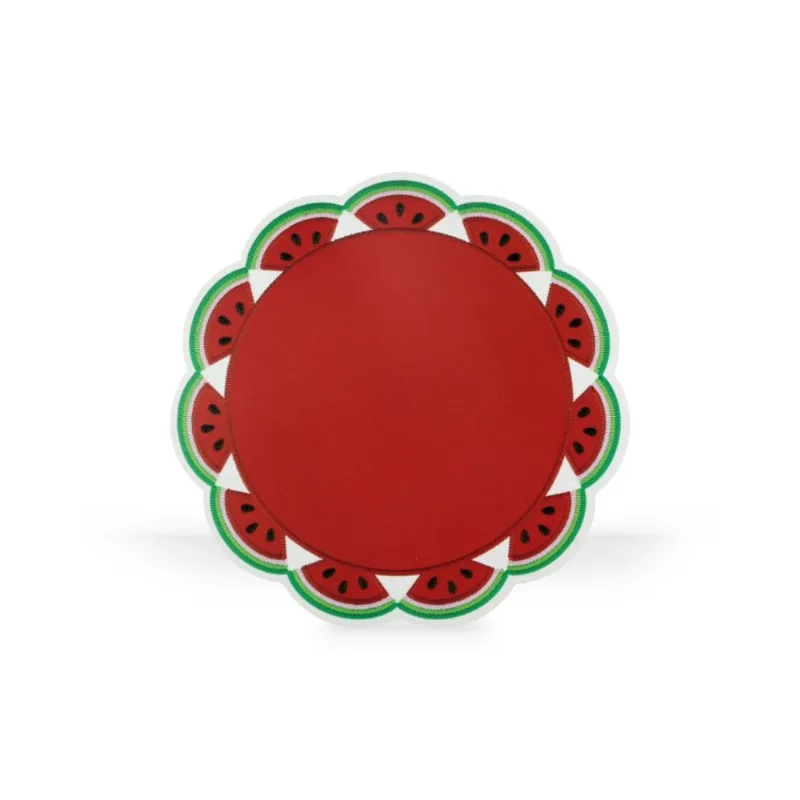 Jogo Americano Redondo Dolce Frutta Fetély 38cm Vermelho 6un