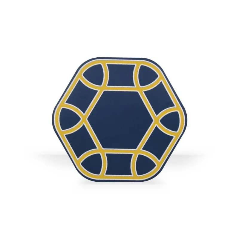 Jogo Americano Hexagonal Éclat Fetély 38cm Azul 6 Unidades
