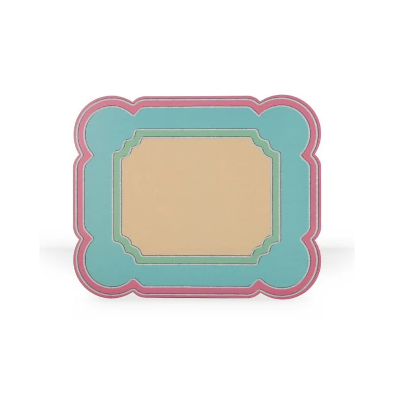 Jogo Americano Cadre Fetély Retangular 40cm Rosa 6 Unidades