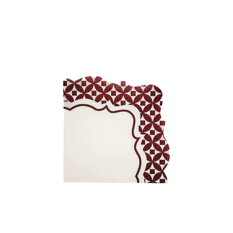Guardanapo Mosaïque Fetély Quadrado 16cm Bordeaux 10un