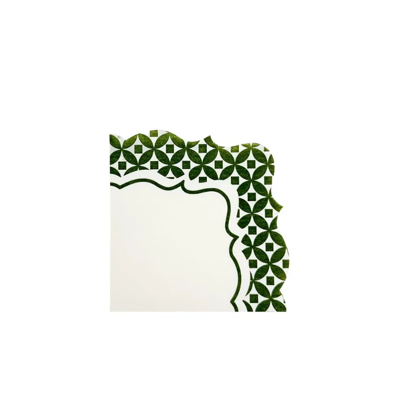 Guardanapo Mosaïque Fetély Quadrado 16cm Vert Mousse 10un