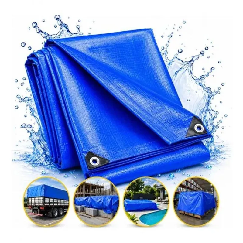 Lona Plástica Lona Azul 200 Micras 4x5m Impermeável Multiuso Azul Vantis