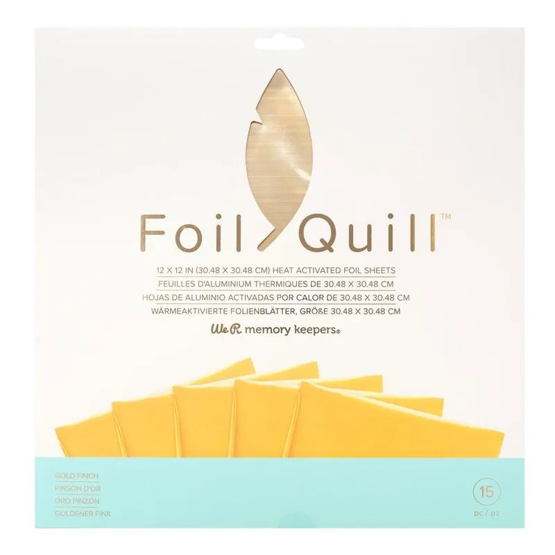 Foil em folha 30x30 Tentilhão Dourado para Foil Quill We R - 15 unidades