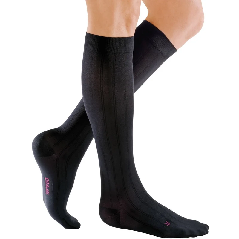 Mediven for Men Classic Knee High 20-30 mmHg, Extra Wide Calf IV / Standard / Black