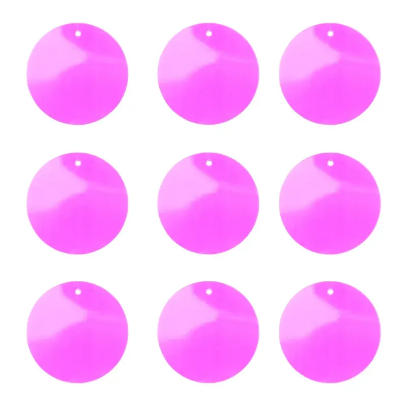 Lantejoula com Furo 30MM em PVC com 500G 820 - Rosa Claro Ab