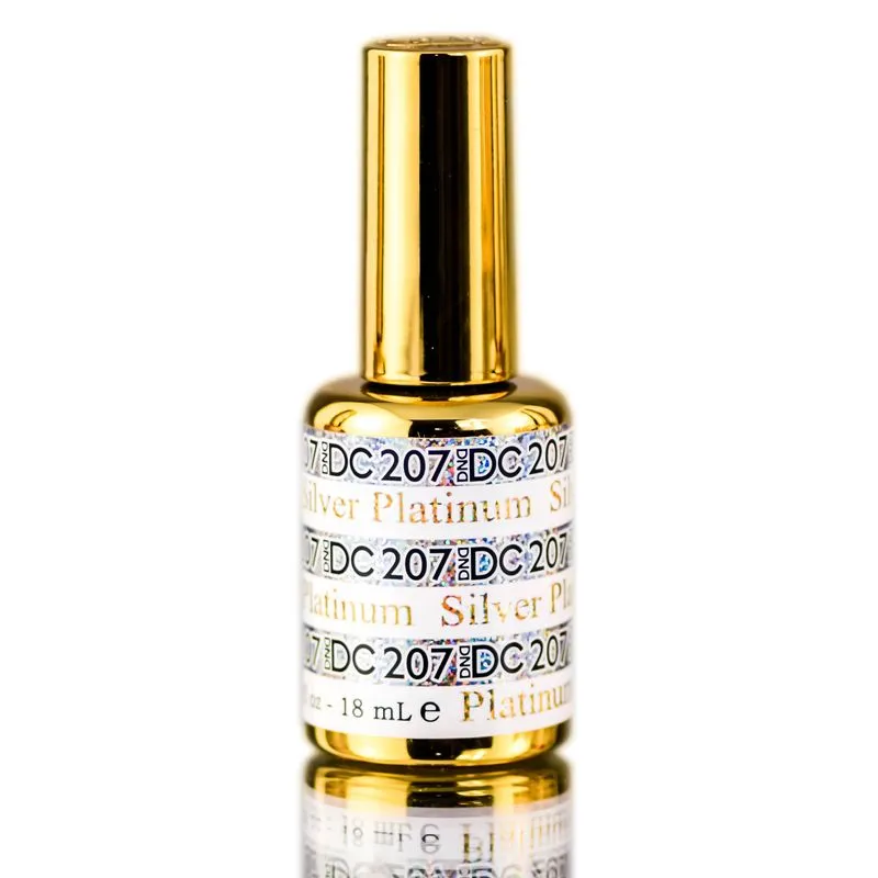 Verniz Em Gel Dnd Dc Platinum Para Unhas Com Glitter 207