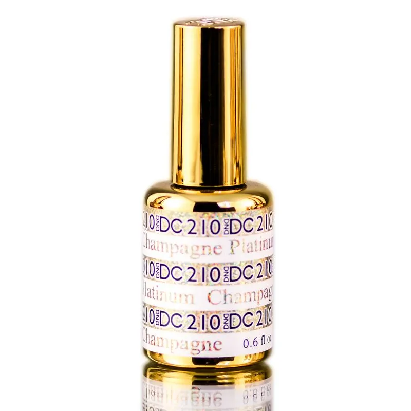 Verniz Em Gel Dnd Dc Platinum Para Unhas Com Glitter Champagne Pl