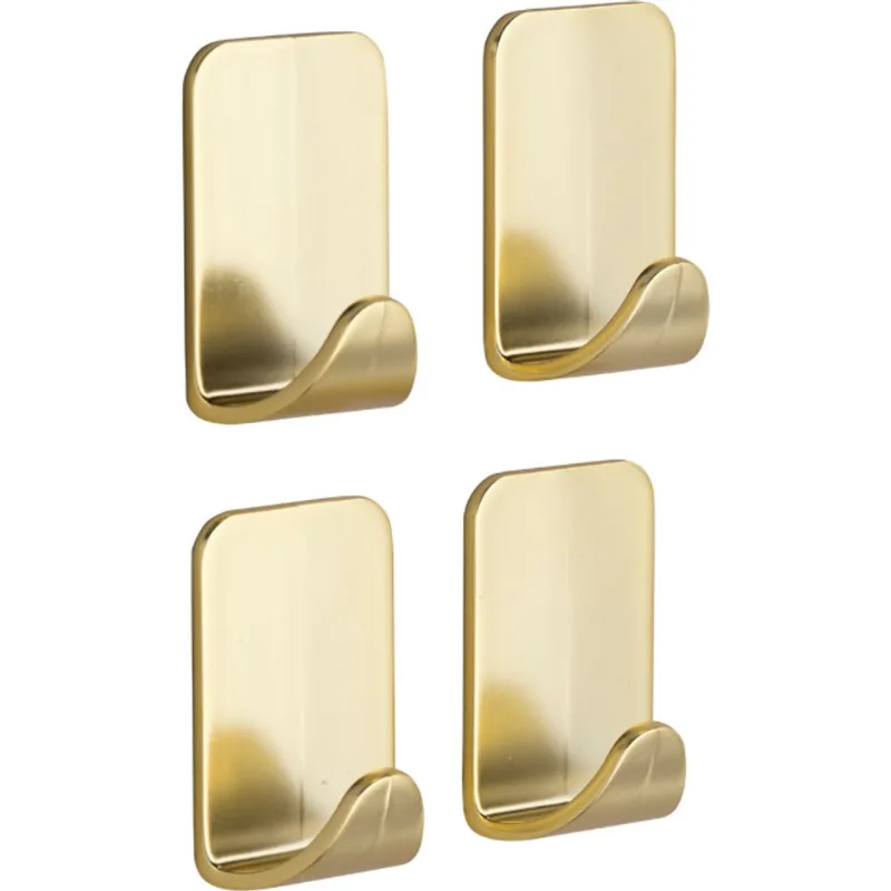 Brass Metal Hooks - Small - 4/Pack