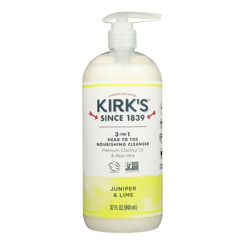 Limpador Kirk's Natural 3 Em 1 Juniper Lime 946 Ml