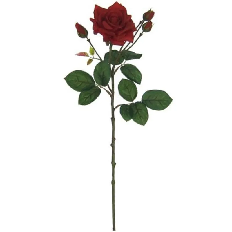 Haste De Rosa Em Plástico Brilliance 72cm Vermelha