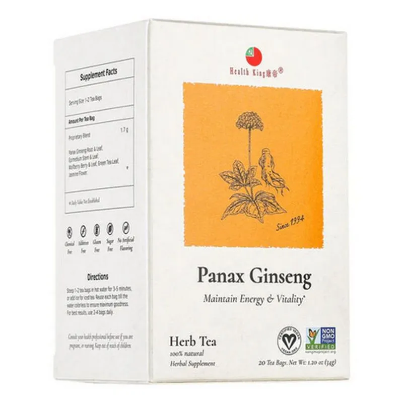 Chá De Panax Ginseng 20bg Por Health King