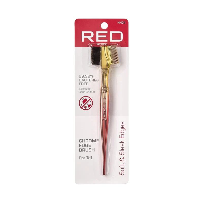 Red by Kiss Chrome Edge Brush Rat Tail Soft and Sleek Edges HH04