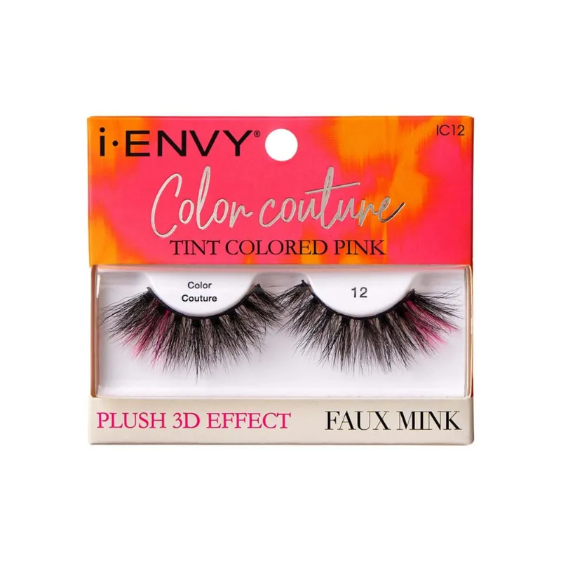 Cílios Postiços i-ENVY Color Couture - Kiss New York Faux Mink Colored Pink