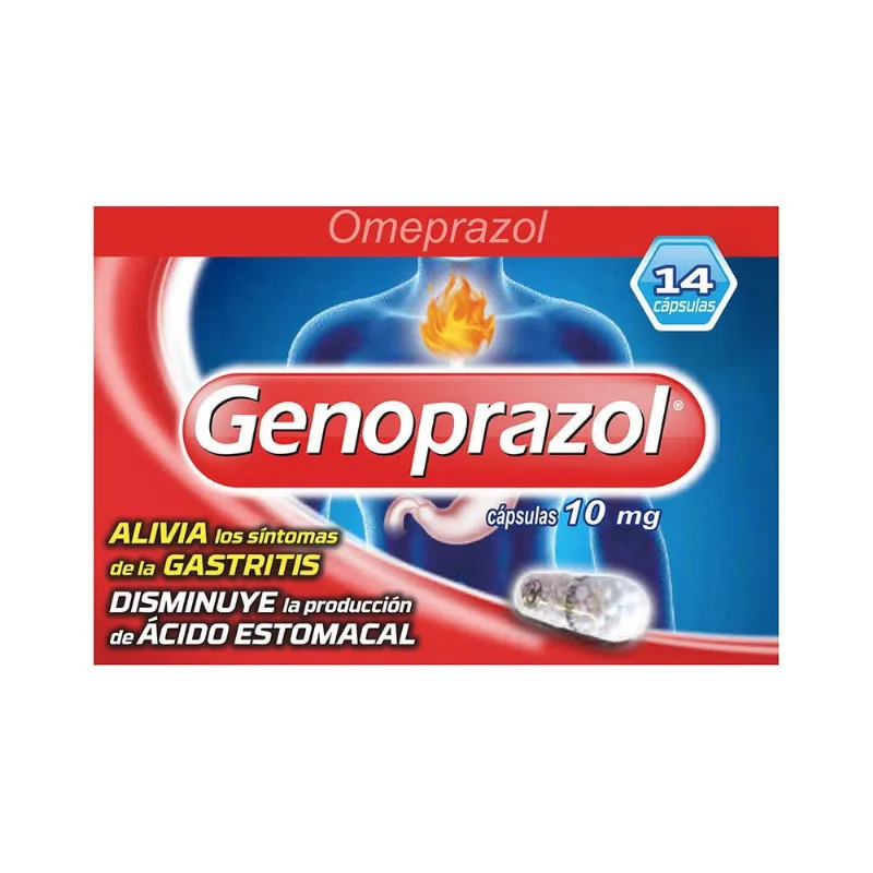 Genoprazol 10 Mg Caja con 14 Cápsulas