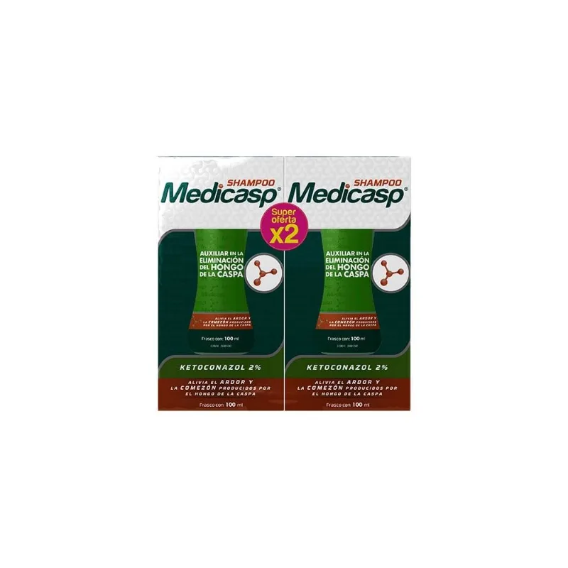 Shampoo Medicasp Ketoconazol 2% Anticaspa 2 Unds