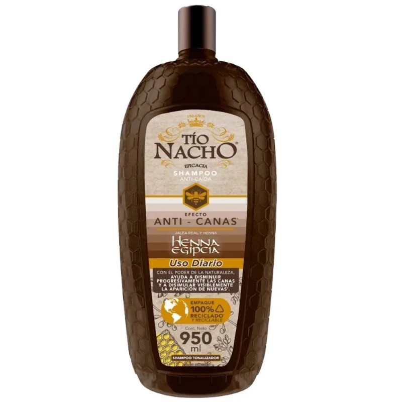 Shampoo Anti-Canas Henna TIO NACHO Frasco 950ml
