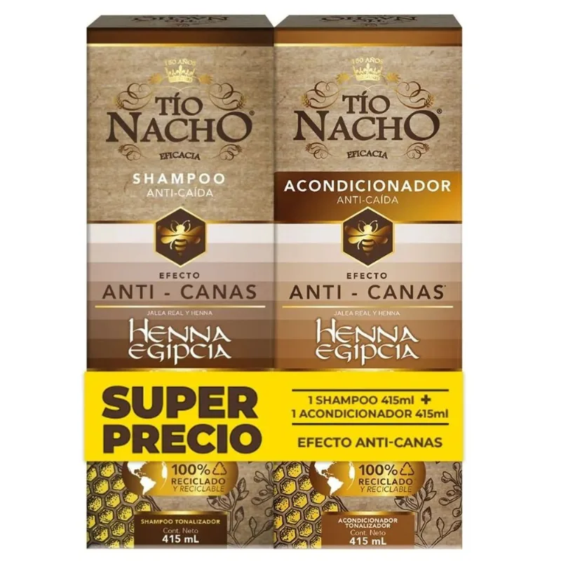 Of. Shampoo Acondicionador Anti-canas Tio Nacho