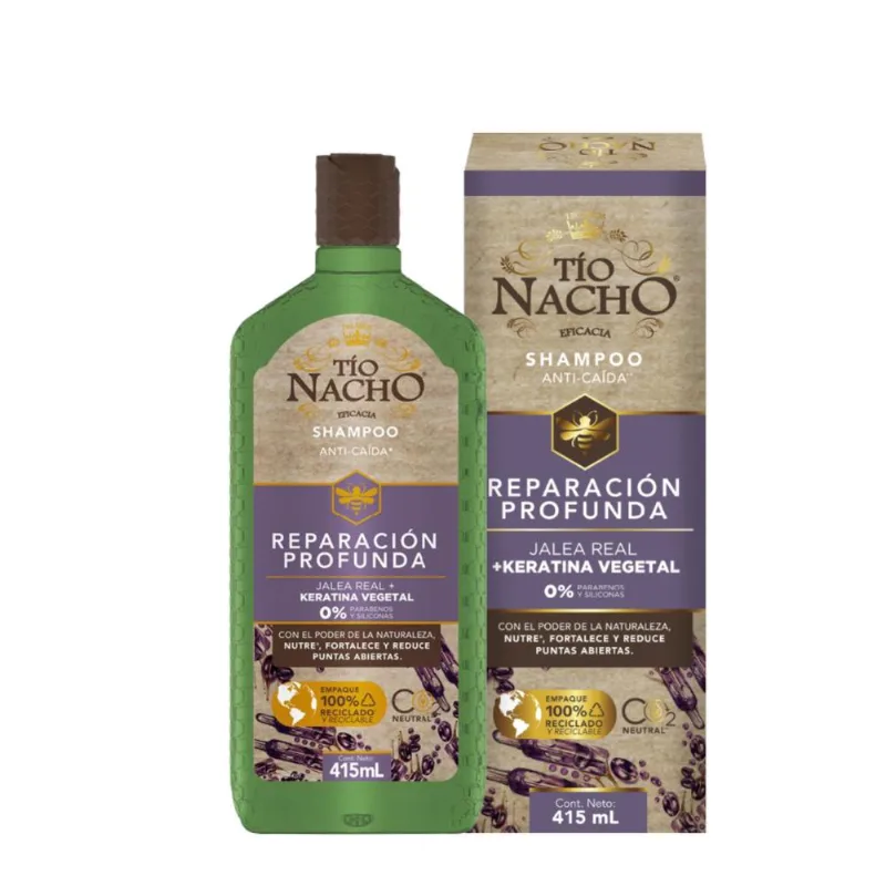Shampoo Tio Nacho Keratina Vegetal x 415 ml