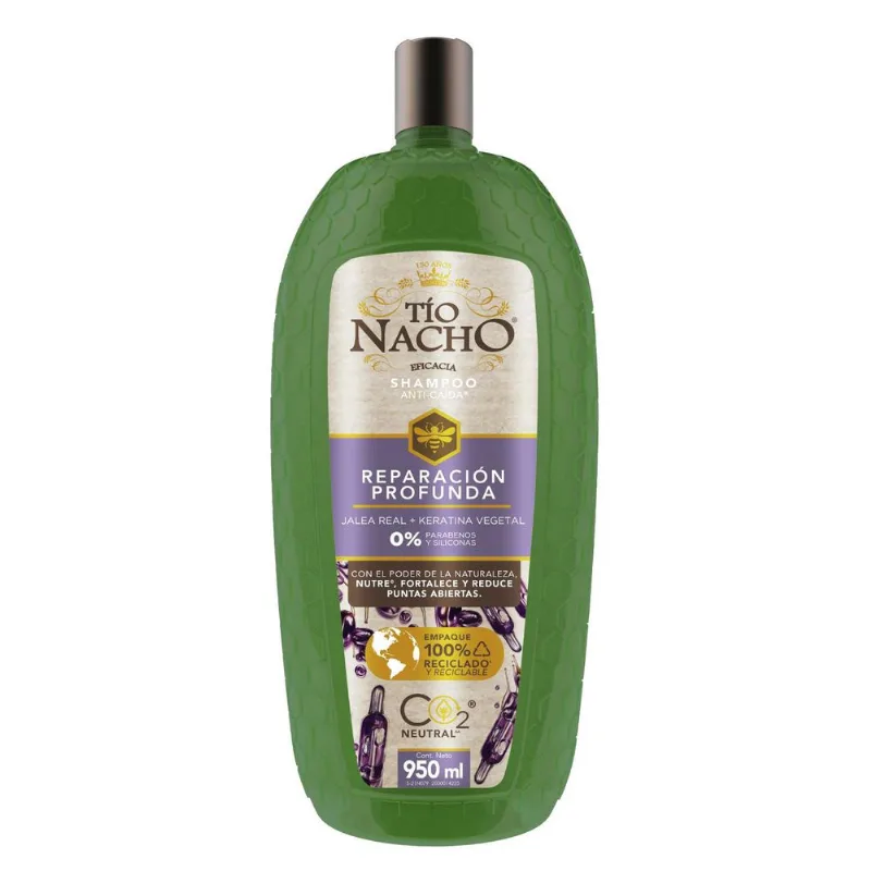 Shampoo Tío Nacho Reparación Profunda Keratina Vegetal 950 ml