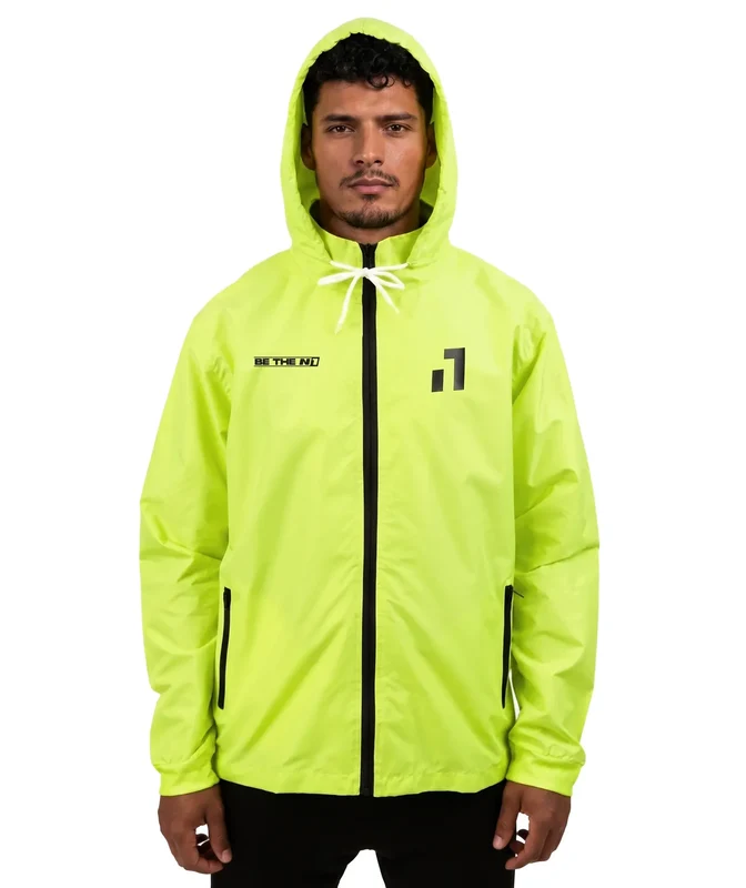 Corta Vento Impermeável N1 Com Capuz Adulto Neon / GG