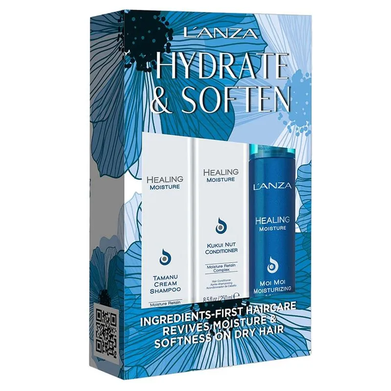 L’anza Healing Moisture Kit Shampoo + Condicionador + Bruma Hidratante Kit