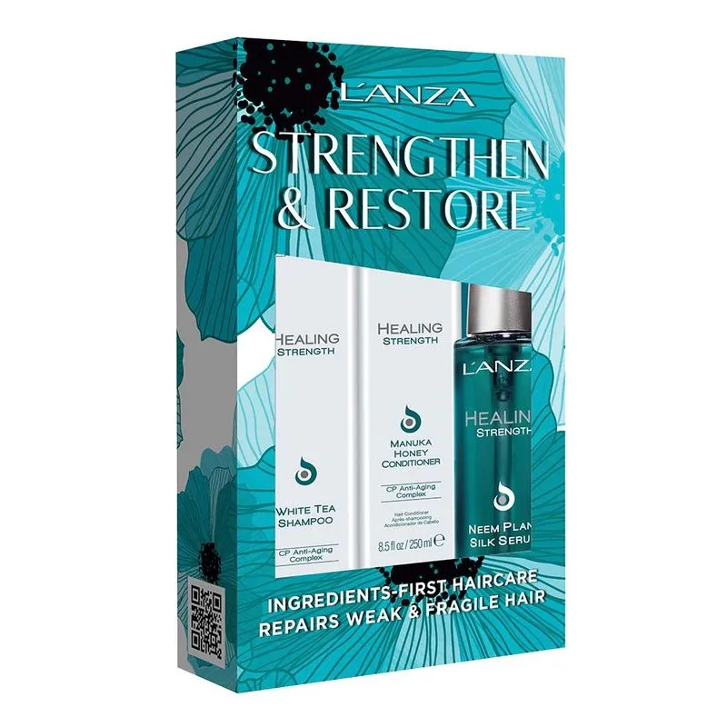 L´Anza Healing Strength Kit- Shampoo + Condicionador + Sérum Kit