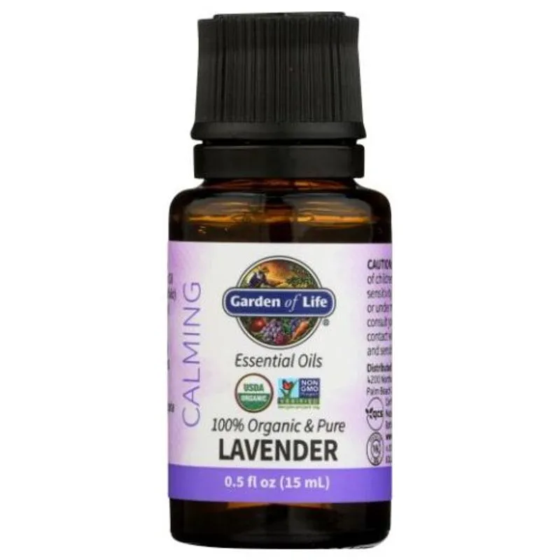 Óleo Essencial De Lavanda 0,5 Oz Da Garden Of Life (pacote Com 2)
