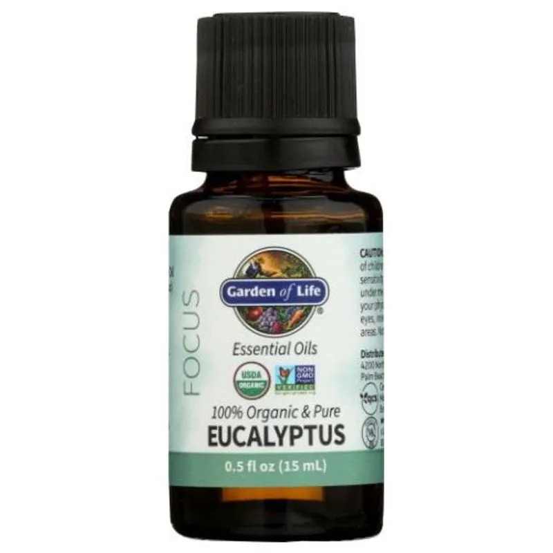 Óleo Essencial De Eucalipto 0,5 Oz Da Garden Of Life (pacote Com 4)
