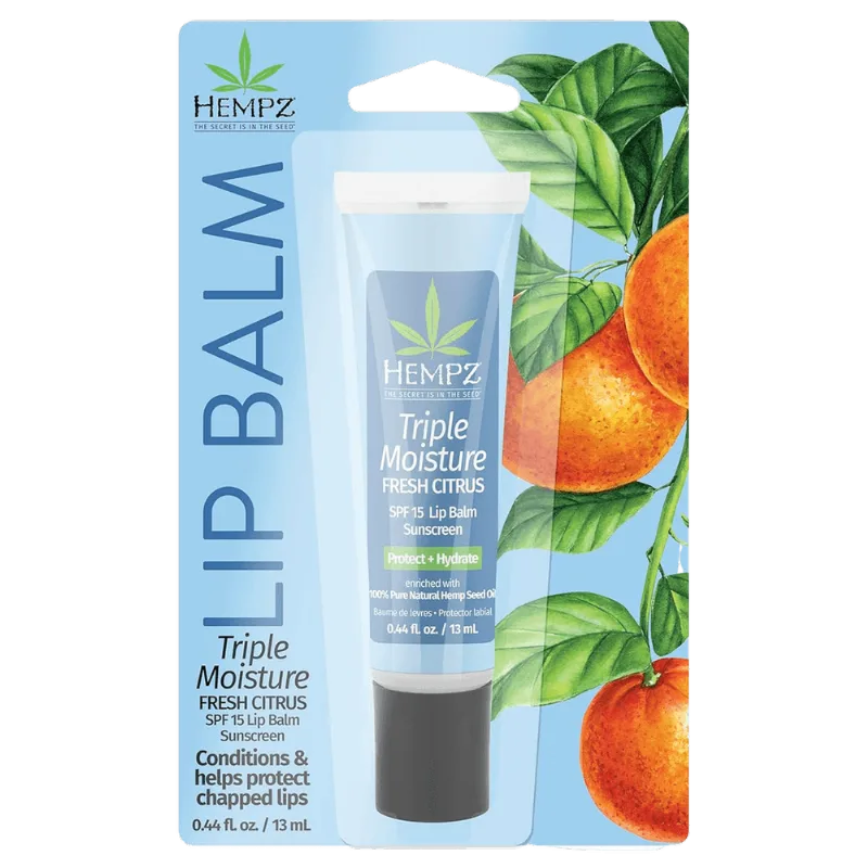Bálsamo Labial Hempz Da Supre Triple Moisture Fresh Citrus Spf15