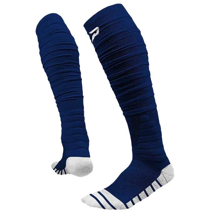 Phenom Elite Quantum Knit Extra Long Padded Scrunch Socks Navy Blue / Adult