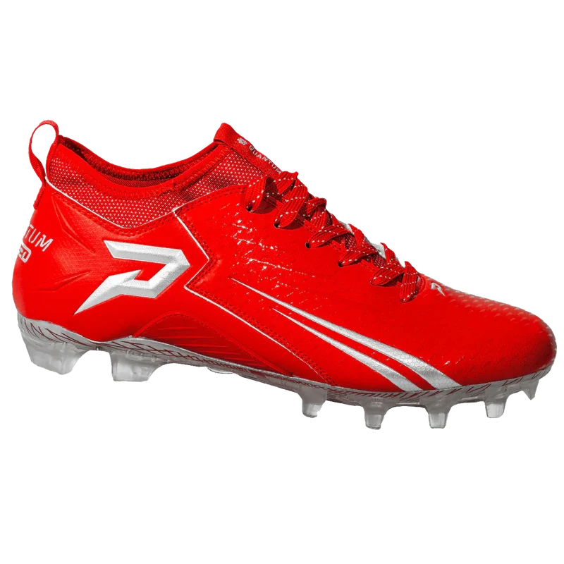 Phenom Elite Adult Quantum Speed Football Cleats Red / 8.5