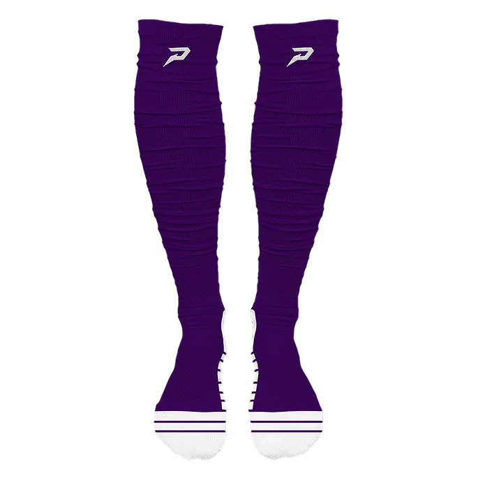 Phenom Elite Quantum Knit Extra Long Padded Scrunch Socks Purple / Adult