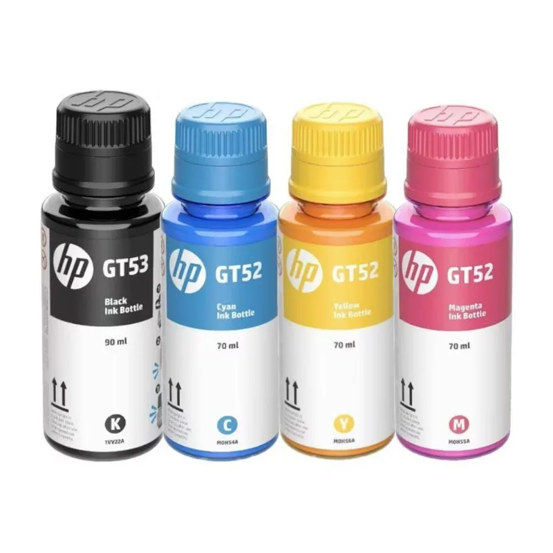 Kit 4 Refil Tinta Impressora Hp 52 Gt52 + 53 Gt53 ( Gt51 ) Original Deskjet Gt 5822 416 116 517